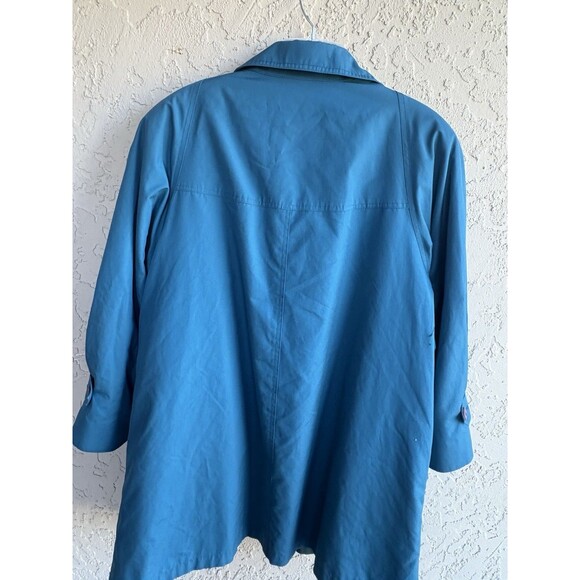 Vintage London Fog Teal Sz 18 Weather Woman Trench Coat Removable Fleece Liner, - Picture 8 of 13